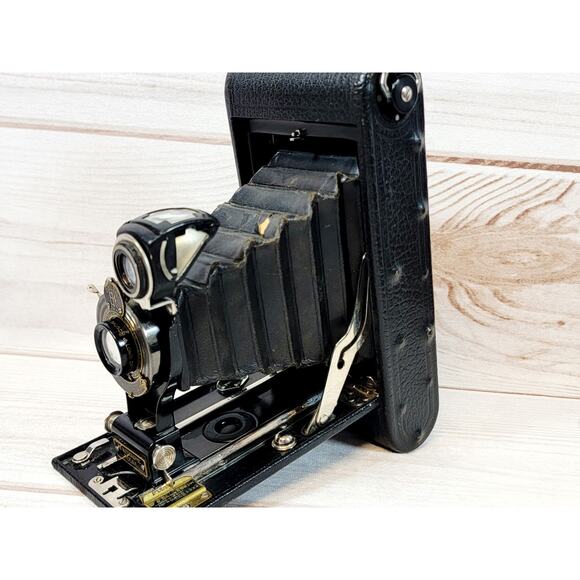 EASTMAN KODAK No. 1A Autographic Folding Bellows Antique Film Camera W/ Case - Picture 7 of 16